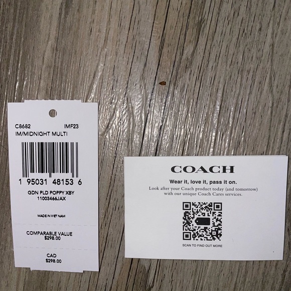 Coach Poppy crossbody with card case brand new - Picture 4 of 4